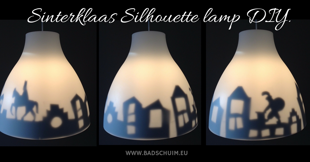 Sinterklaas Silhouette lamp DIY - stappenplan te vinden op www.badschuim.eu