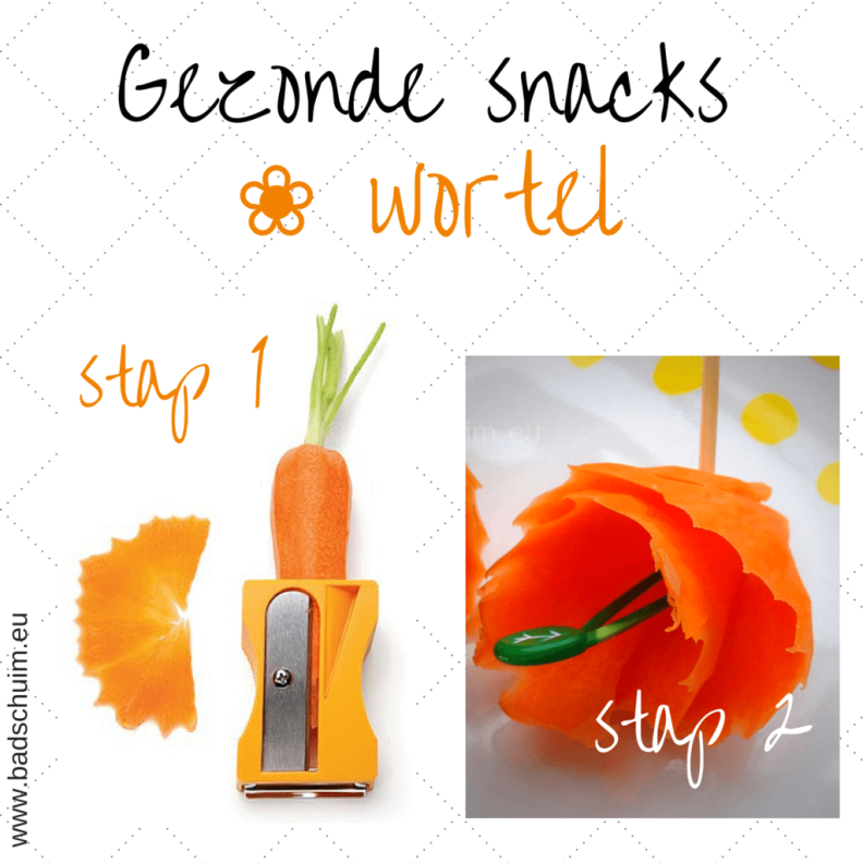 Broodtrommel tips wk 6 - gezonde snacks wortel bloem I gemaakt door het creatief lifestyle blog Badschuim