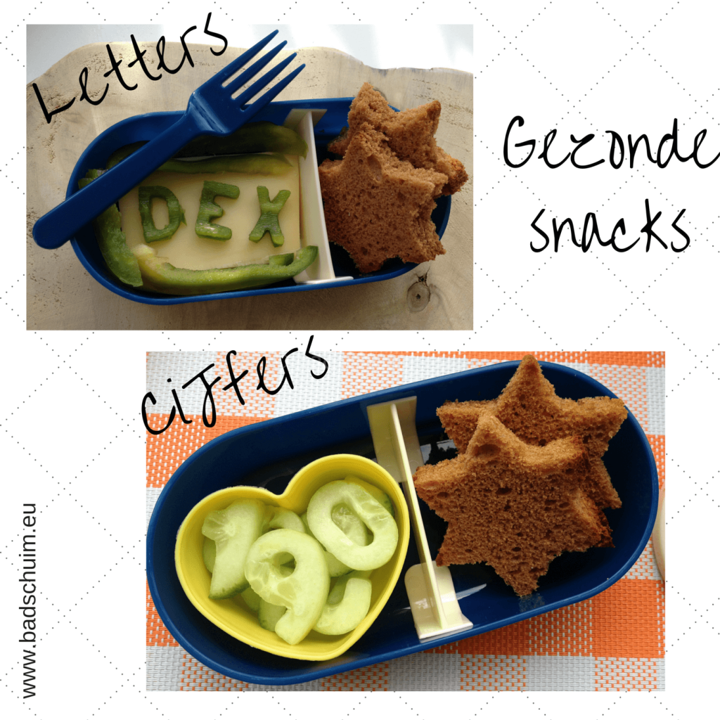Broodtrommel tips wk 6 - gezonde snacks cijfers & letters I gemaakt door het creatief lifestyle blog Badschuim