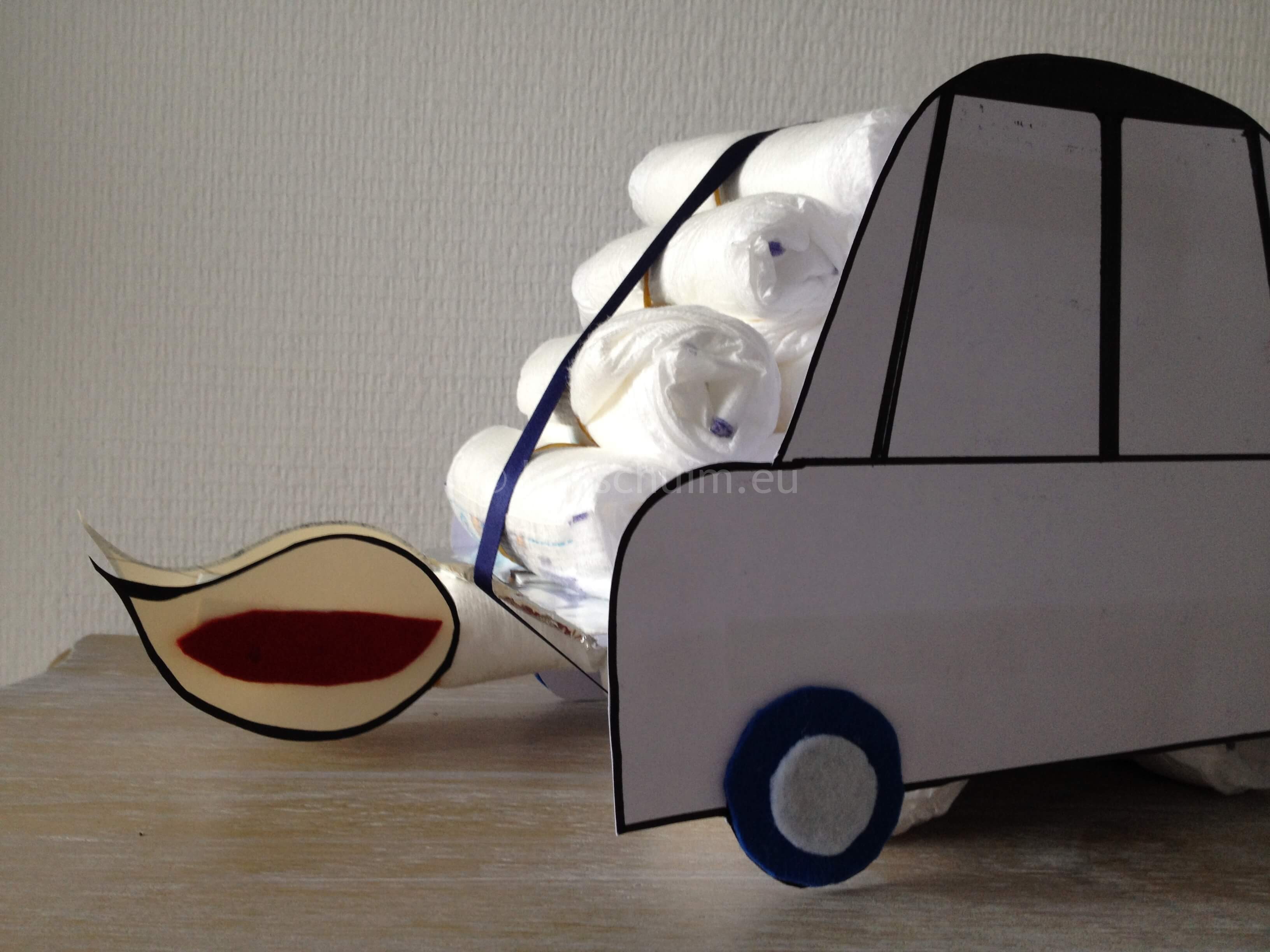 Auto luiertaart maken I gemaakt door het creatief lifestyle blog Badschuim