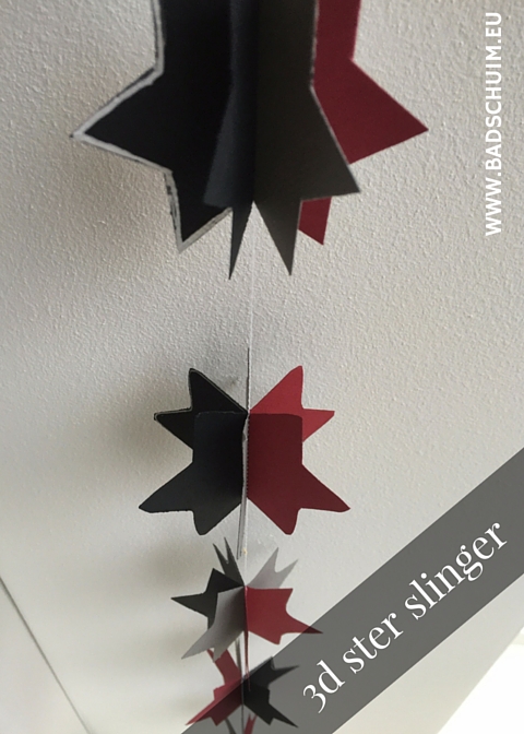 3D Ster slinger DIY - gemaakt door het creatief lifestyle blog www.badschuim.eu