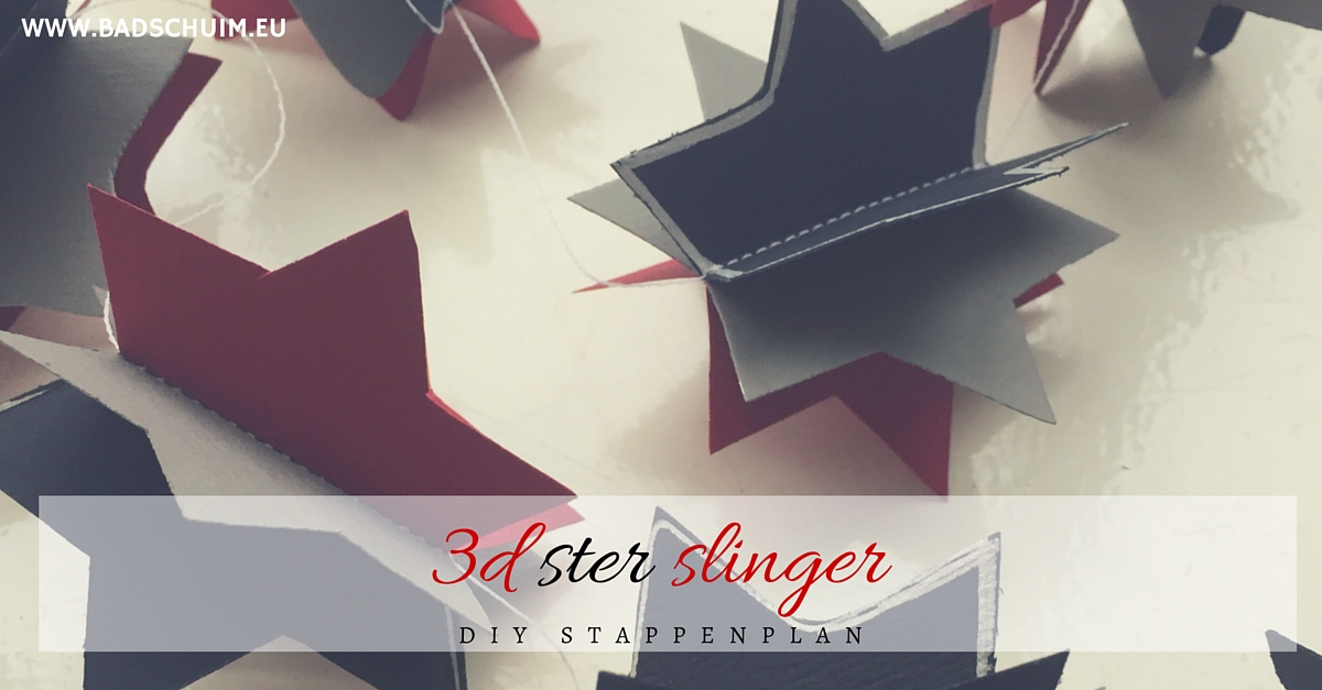 3D Ster slinger DIY - gemaakt door het creatief lifestyle blog www.badschuim.eu