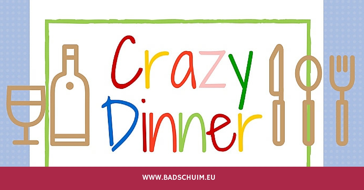 Crazy Dinner menu - gemaakt door het creatief lifestyle blog www.badschuim.eu