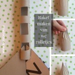 raket van wc rolletjes - DIY stappenplan