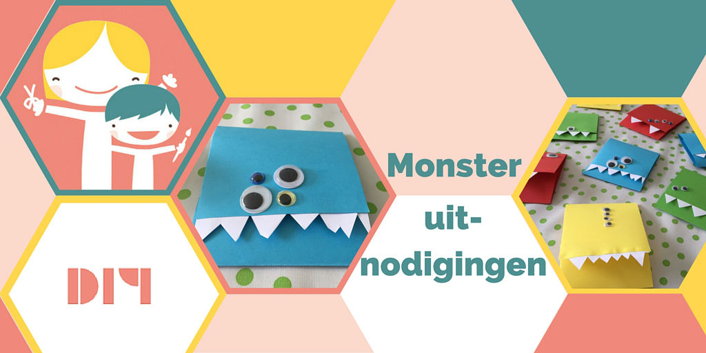 Spiksplinternieuw Monster uitnodigingen maak je simpel zelf met deze DIY! IO-91