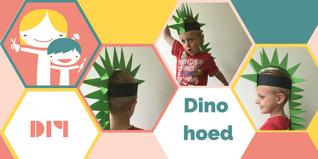 dino hoed zelf maken, dinosaurus hoed, hoed van papier dino, papieren dino hoed, dino pet