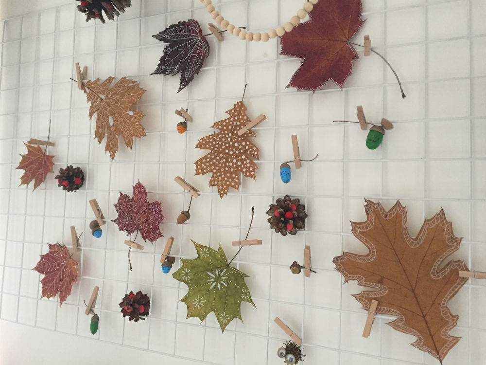 herfstbladeren verven, herfstbladeren versieren, herfst decoratie tips 
