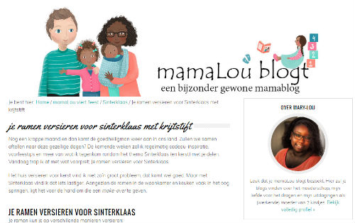 In de media webshop krijtstifttekening Mamalou blogt - 2016-10-17